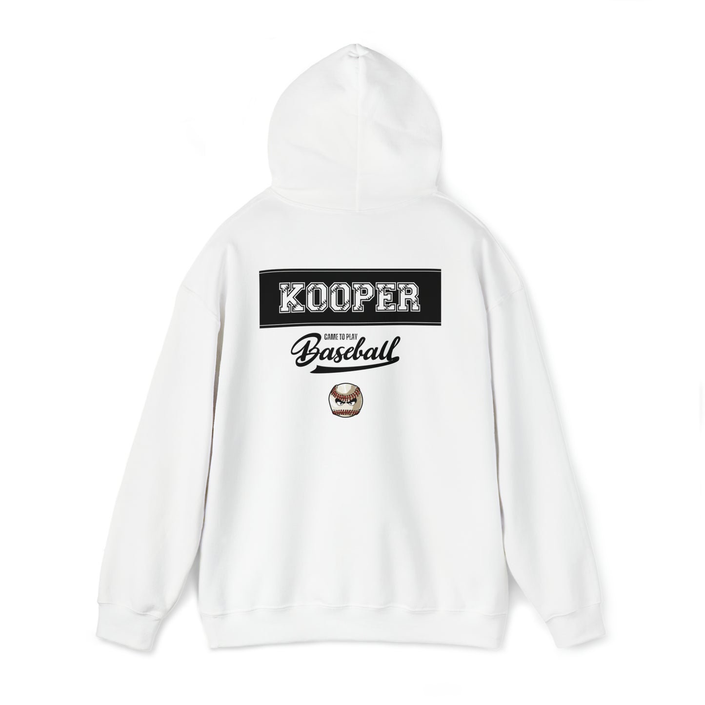 2023 Baseball bats with tourney on the front - Kooper on the back - Unisex Heavy Blend™ Hooded Sweatshirt