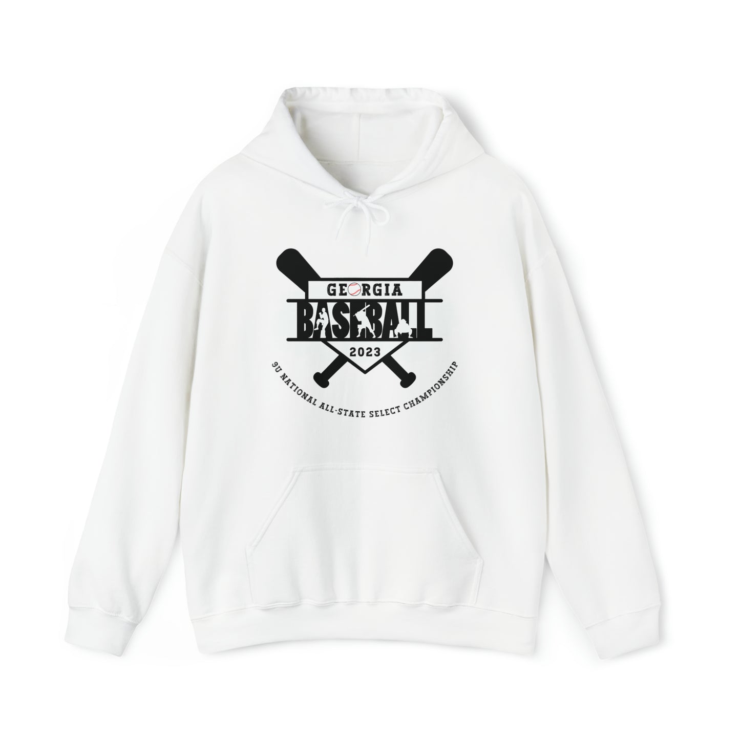 2023 Baseball bats with tourney on the front - Kooper on the back - Unisex Heavy Blend™ Hooded Sweatshirt