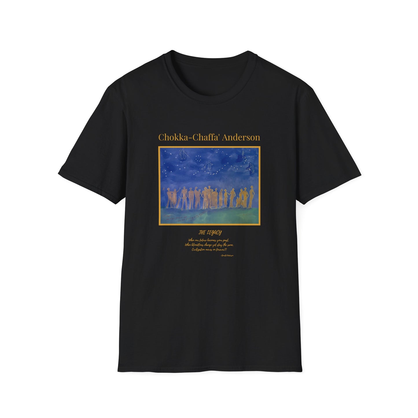 2023 Chokka-Chaffa' Anderson - Adult - Dark Colored Crew Neck T shirt - Graphic on Front and Back