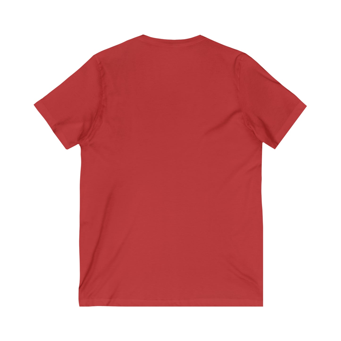 Baseball Mom Heartbeat on front - Unisex Jersey Short Sleeve V-Neck Tee