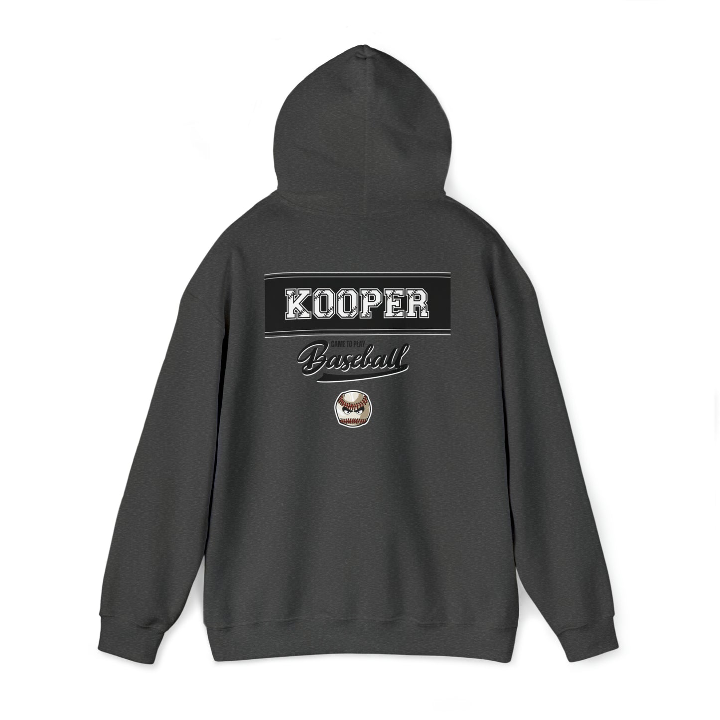 2023 Baseball bats with tourney on the front - Kooper on the back - Unisex Heavy Blend™ Hooded Sweatshirt