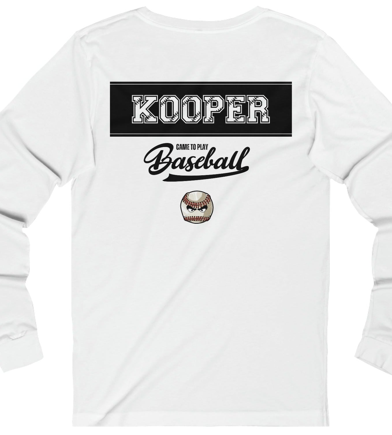 2023 Baseball bats with tourney - Kooper on the back - Unisex Jersey Long Sleeve Tee