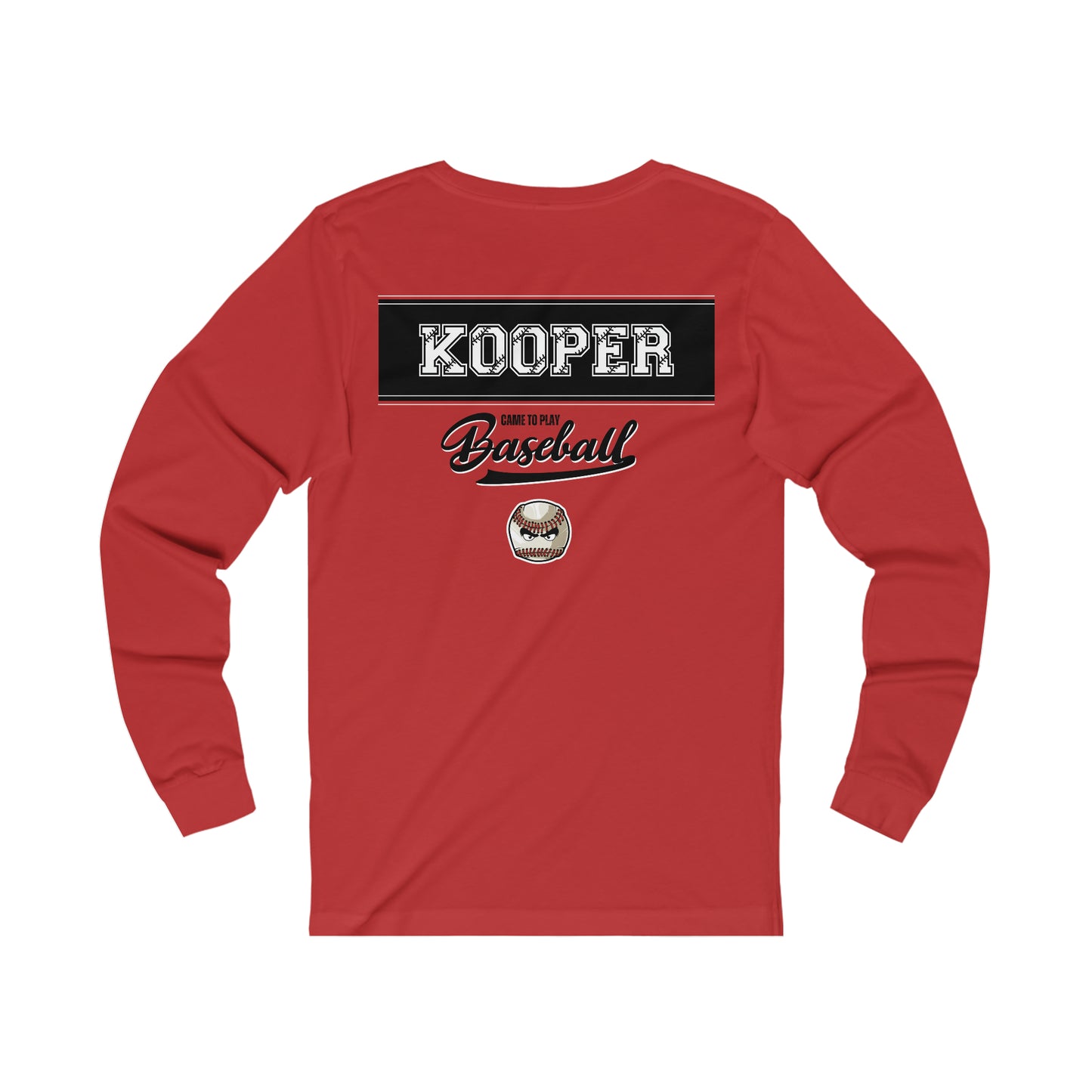 2023 Baseball bats with tourney - Kooper on the back - Unisex Jersey Long Sleeve Tee
