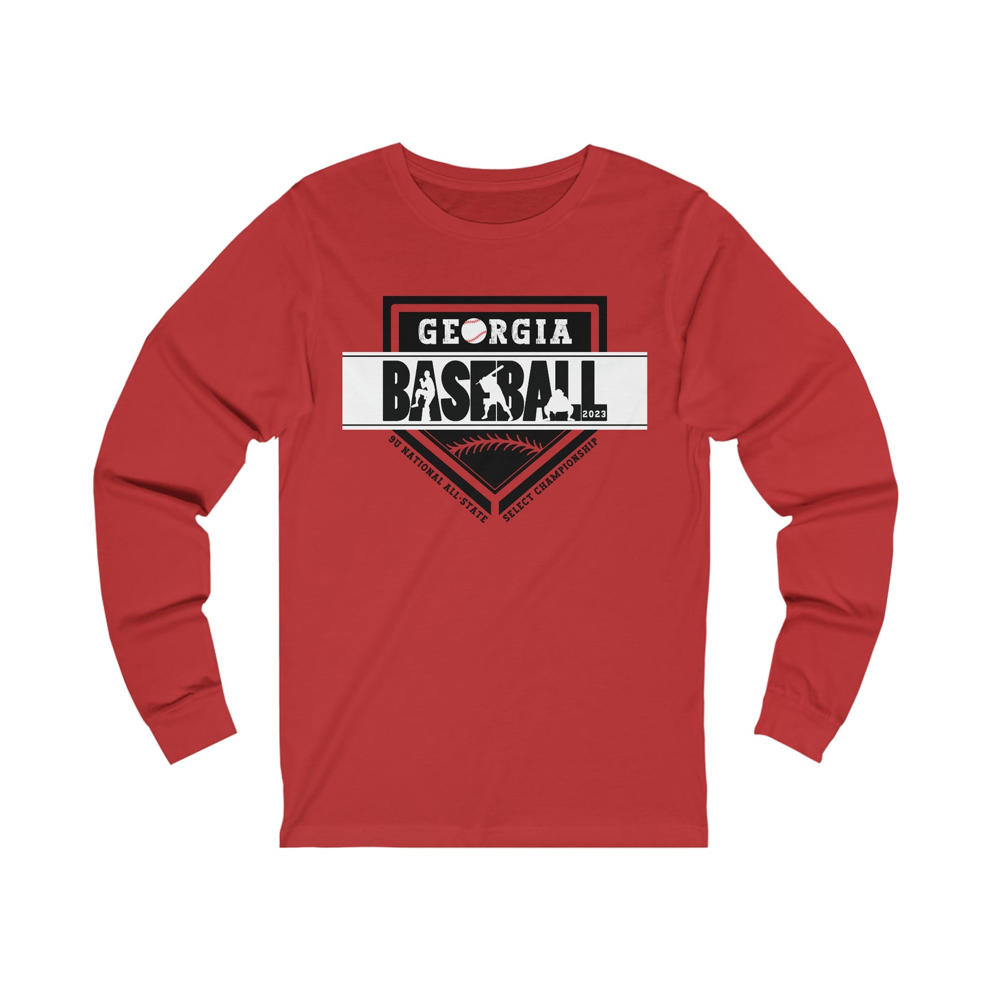 2023 Home Plate with tourney on the front - Kooper on the back - Unisex Jersey Long Sleeve Tee