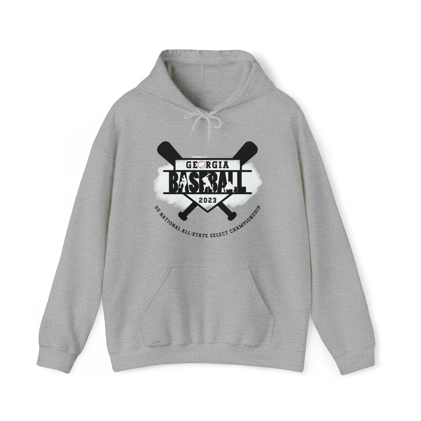 2023 Baseball bats with tourney on the front - Kooper on the back - Unisex Heavy Blend™ Hooded Sweatshirt