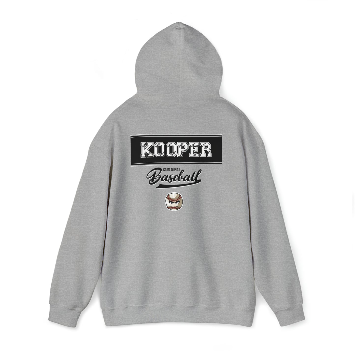 2023 Baseball bats with tourney on the front - Kooper on the back - Unisex Heavy Blend™ Hooded Sweatshirt