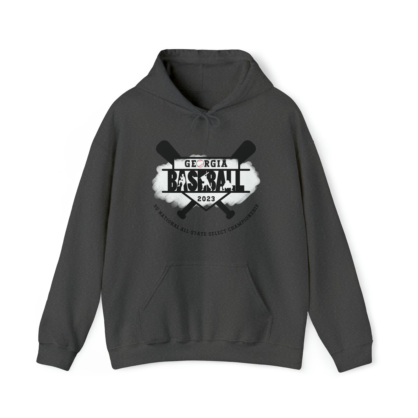 2023 Baseball bats with tourney on the front - Kooper on the back - Unisex Heavy Blend™ Hooded Sweatshirt