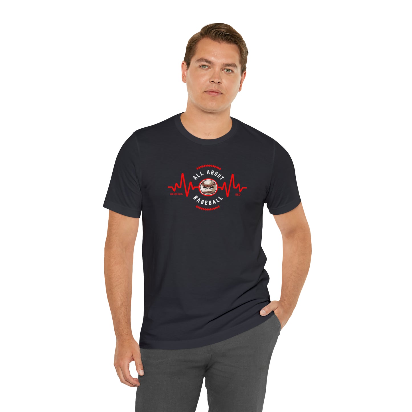 All about baseball on the front - Texas flag with tourney & Kooper on the back - Unisex Jersey Short Sleeve Tee - crew neck