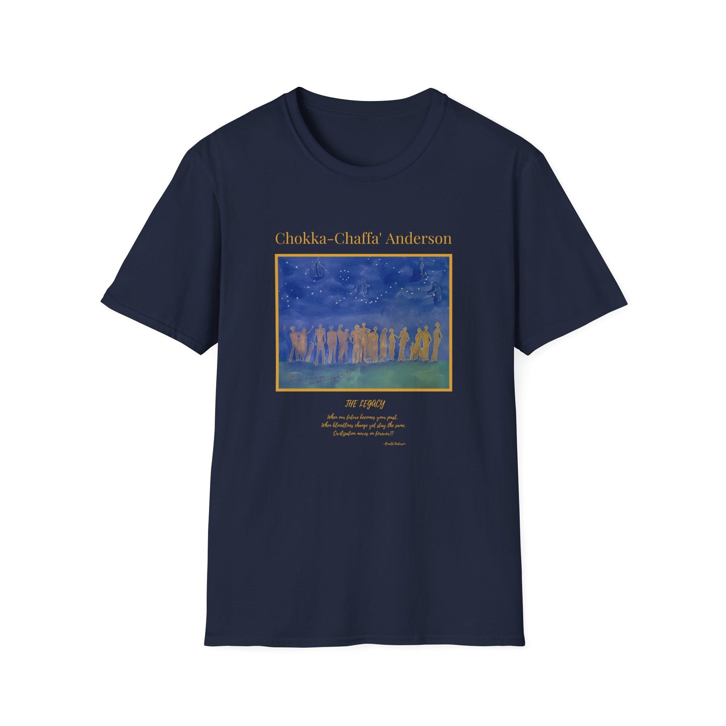 2023 Chokka-Chaffa' Anderson - Adult - Dark Colored Crew Neck T shirt - Graphic on Front and Back