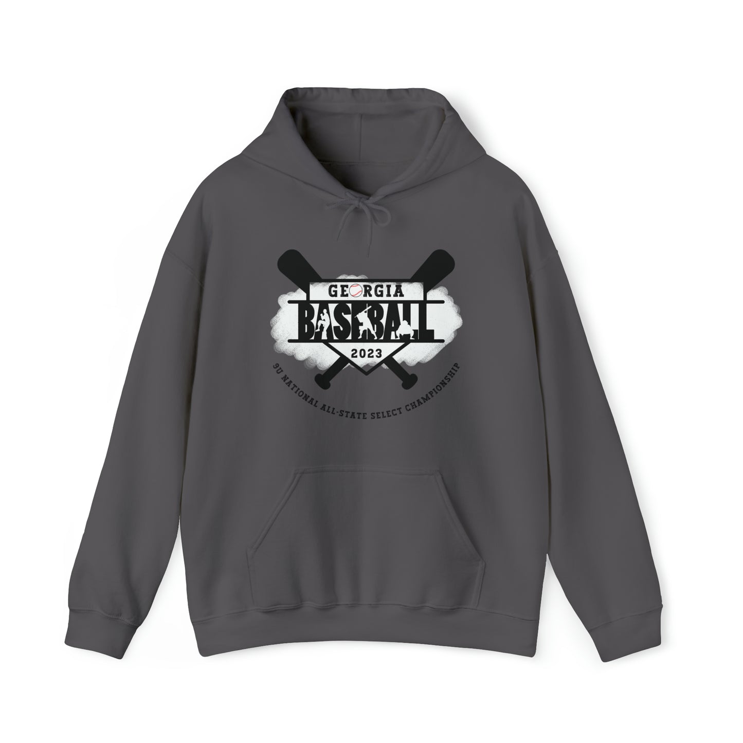 2023 Baseball bats with tourney on the front - Kooper on the back - Unisex Heavy Blend™ Hooded Sweatshirt