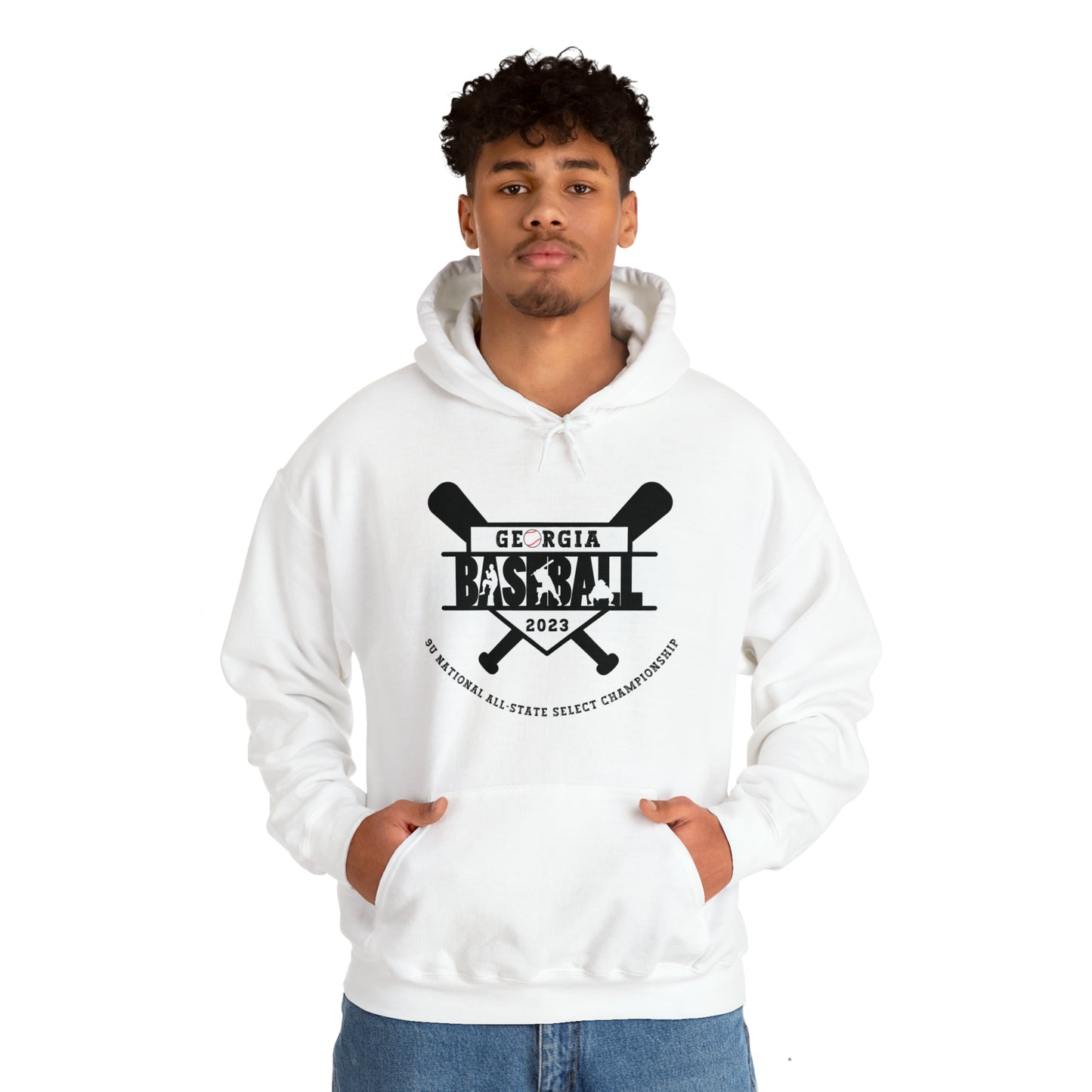 2023 Baseball bats with tourney on the front - Kooper on the back - Unisex Heavy Blend™ Hooded Sweatshirt
