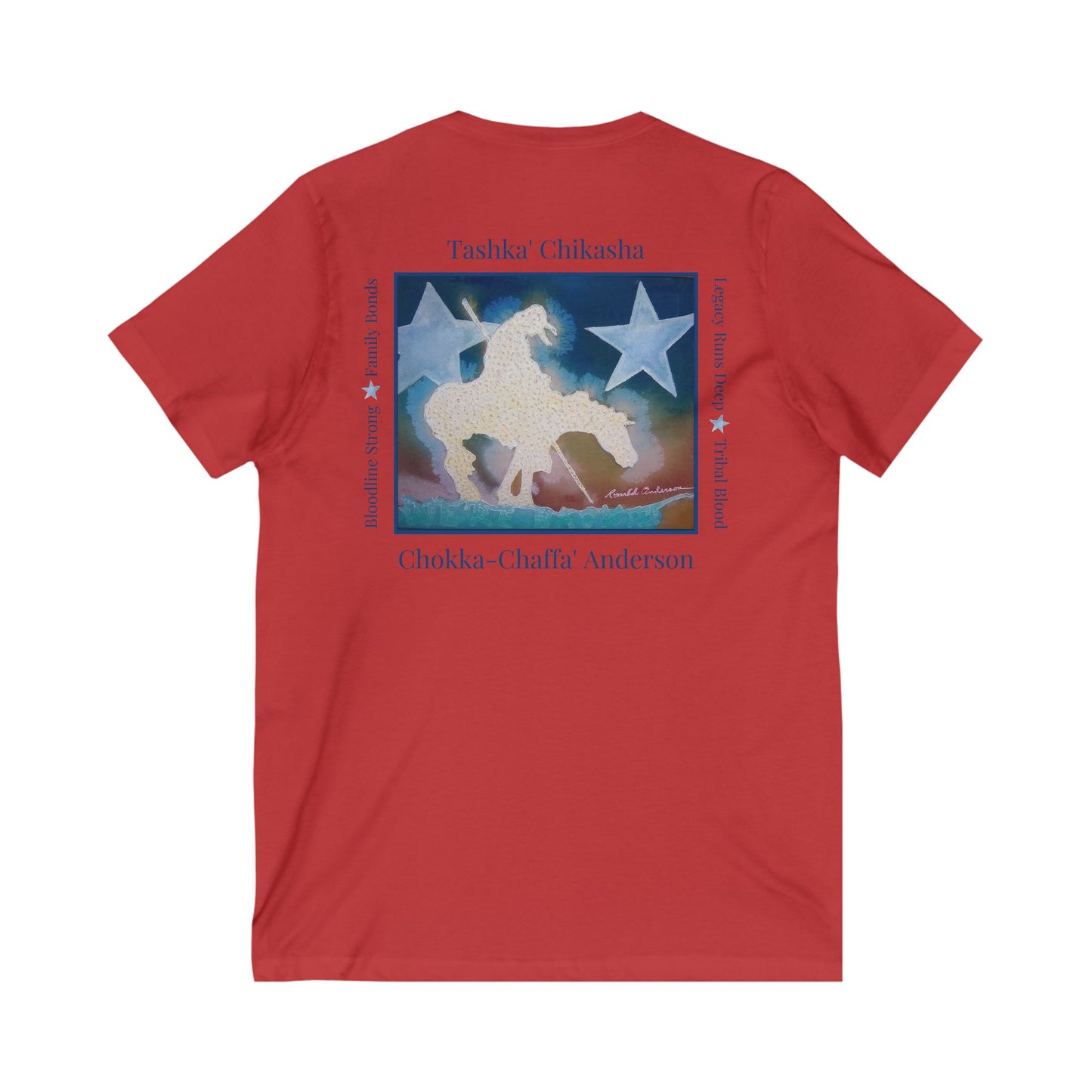 2025 Anderson Reunion T-shirt - Tashka' Chikasha - Adult - Unisex V-neck T-shirt - Graphic on Front and Back