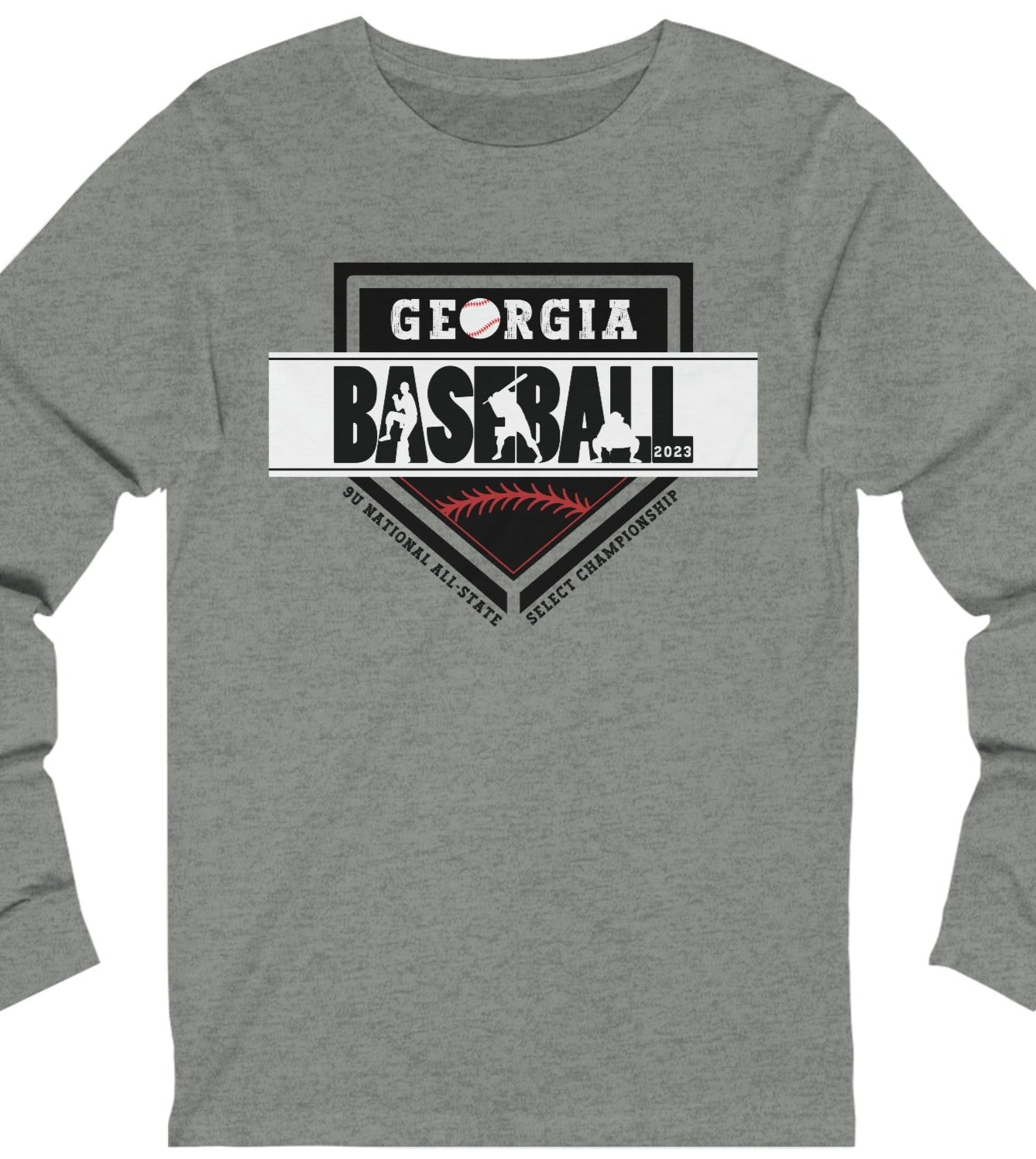 2023 Home Plate with tourney on the front - Kooper on the back - Unisex Jersey Long Sleeve Tee