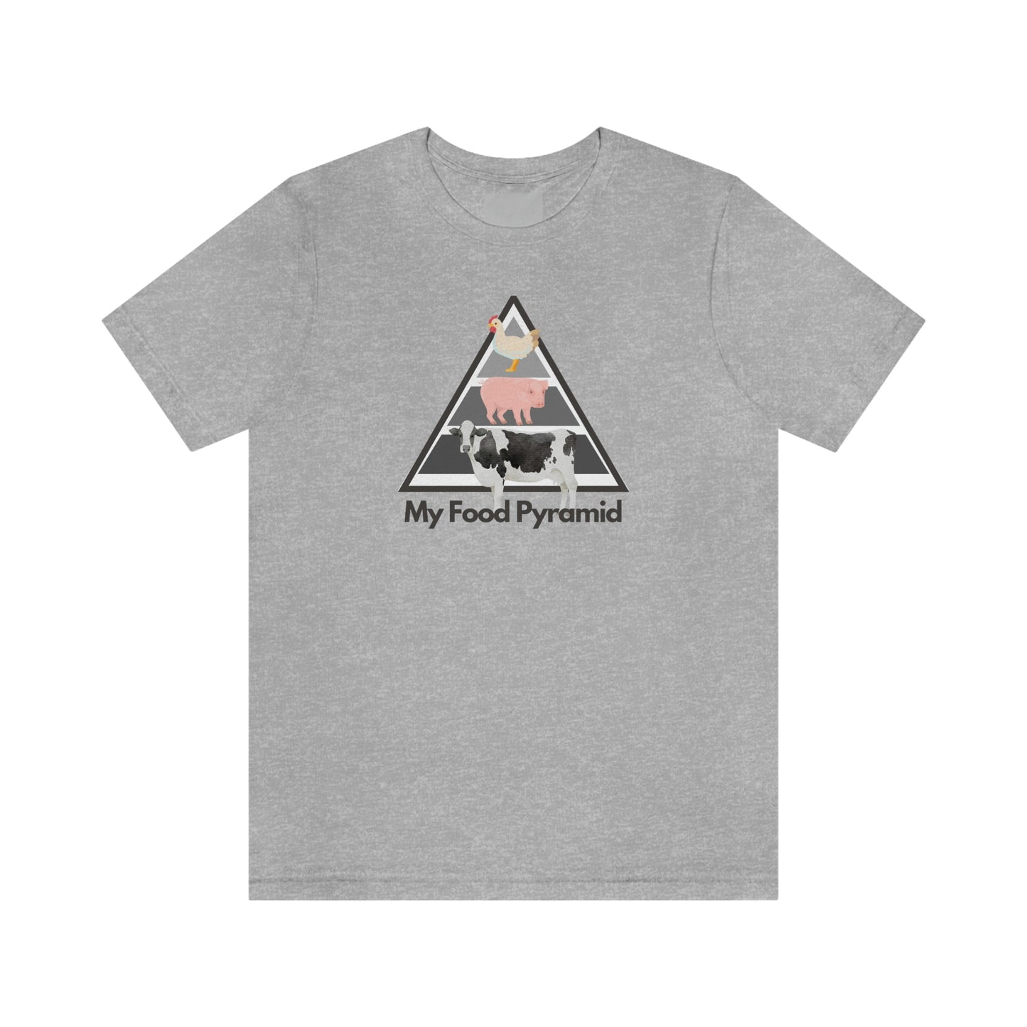 My Food Pyramid - Animal Pyramid - Colored T - on front