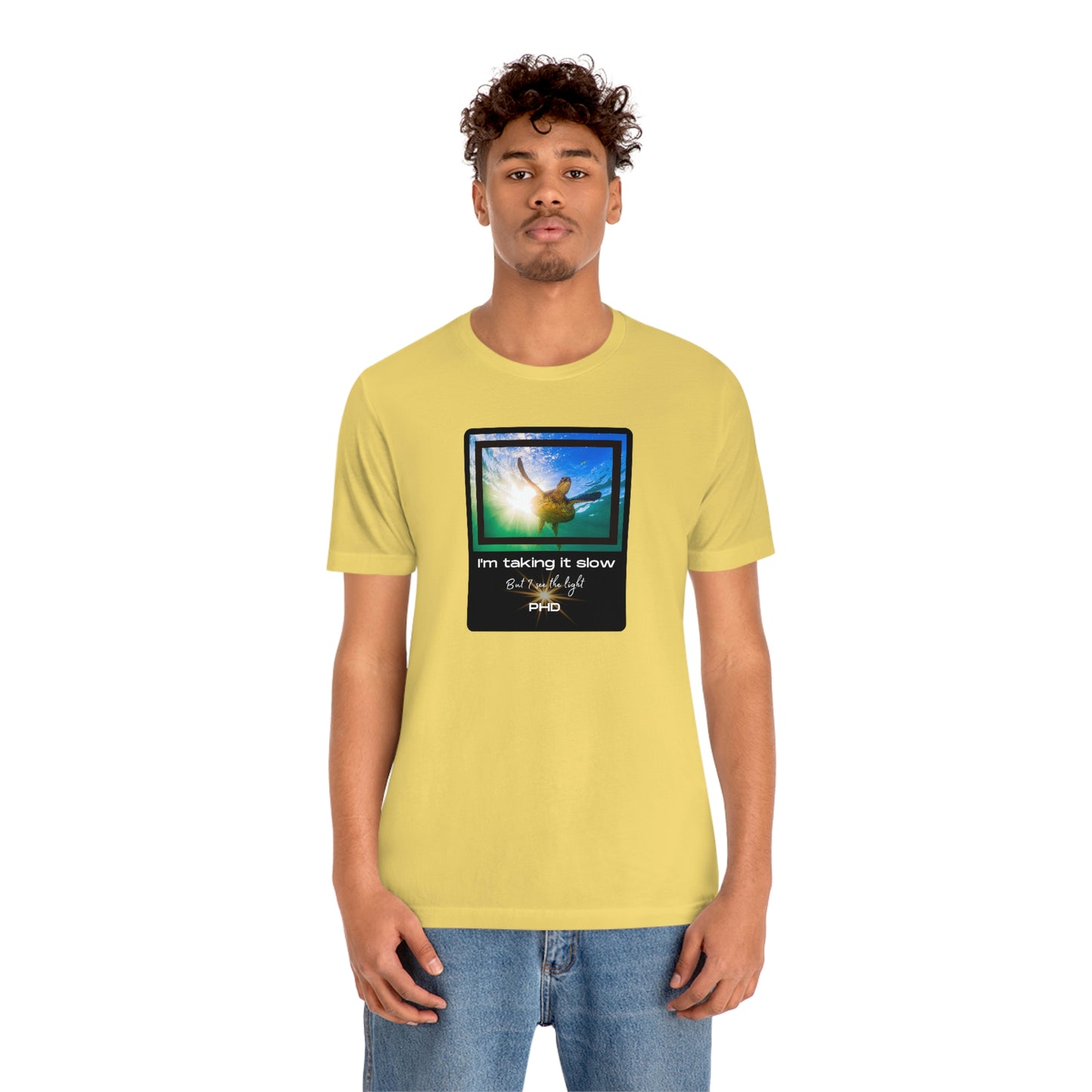 Turtle Swimming - I'm taking it slow - Colored T - on front