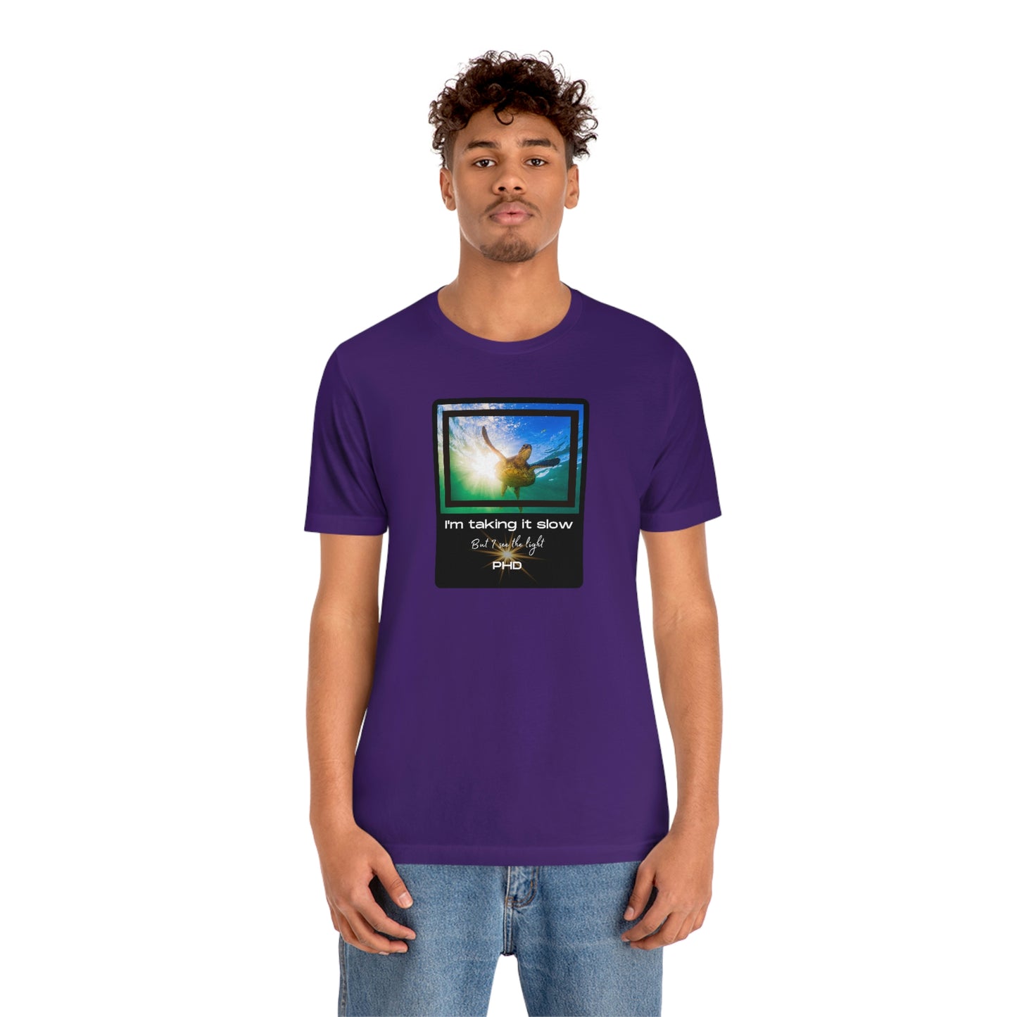 Turtle Swimming - I'm taking it slow - Colored T - on front