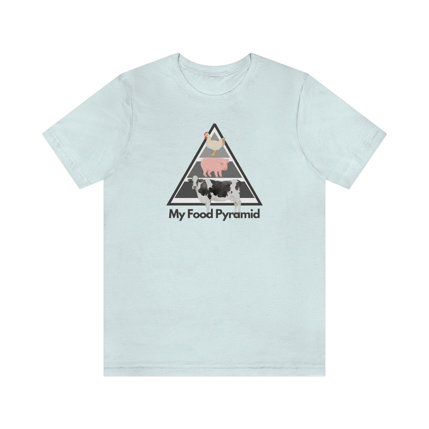 My Food Pyramid - Animal Pyramid - Colored T - on front