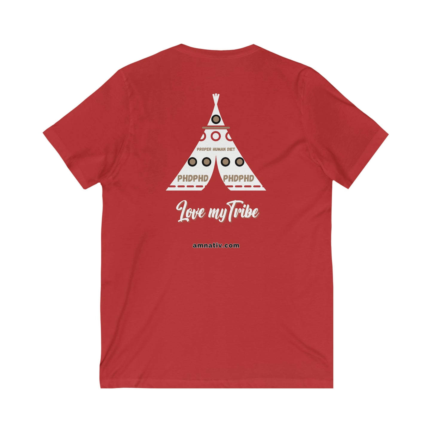 It's a tribe - Love my Tribe - V Neck - Dark T - on front and back