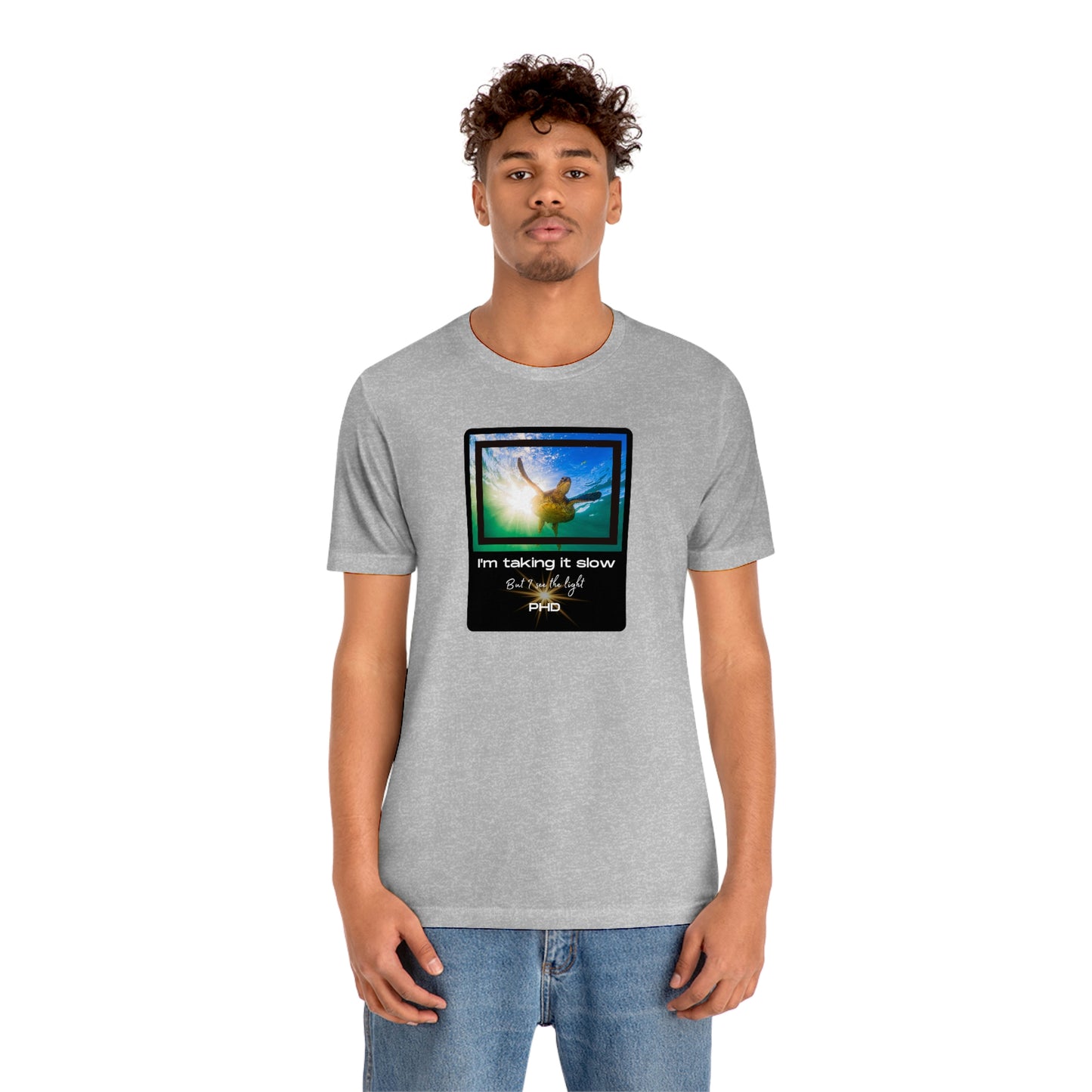 Turtle Swimming - I'm taking it slow - Colored T - on front