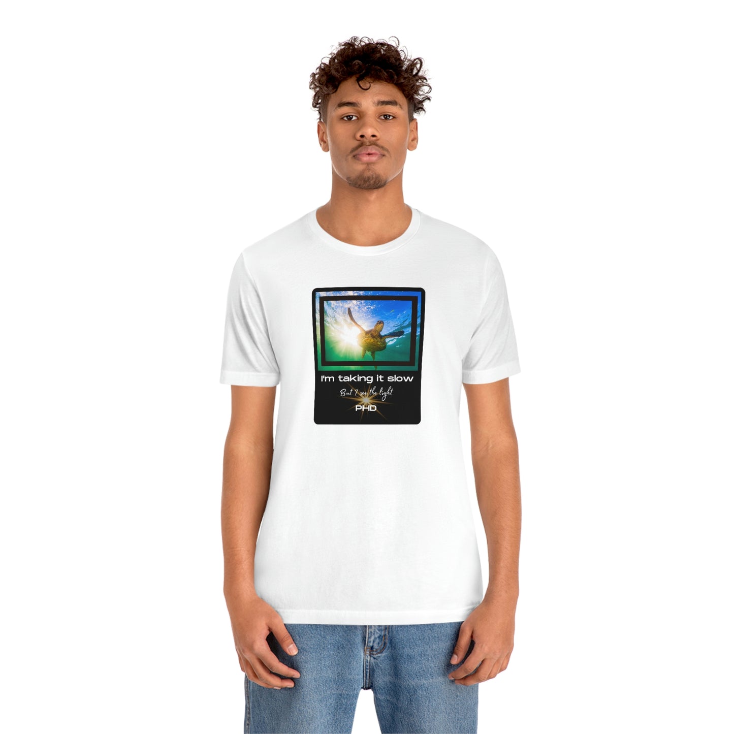 Turtle Swimming - I'm taking it slow - Colored T - on front