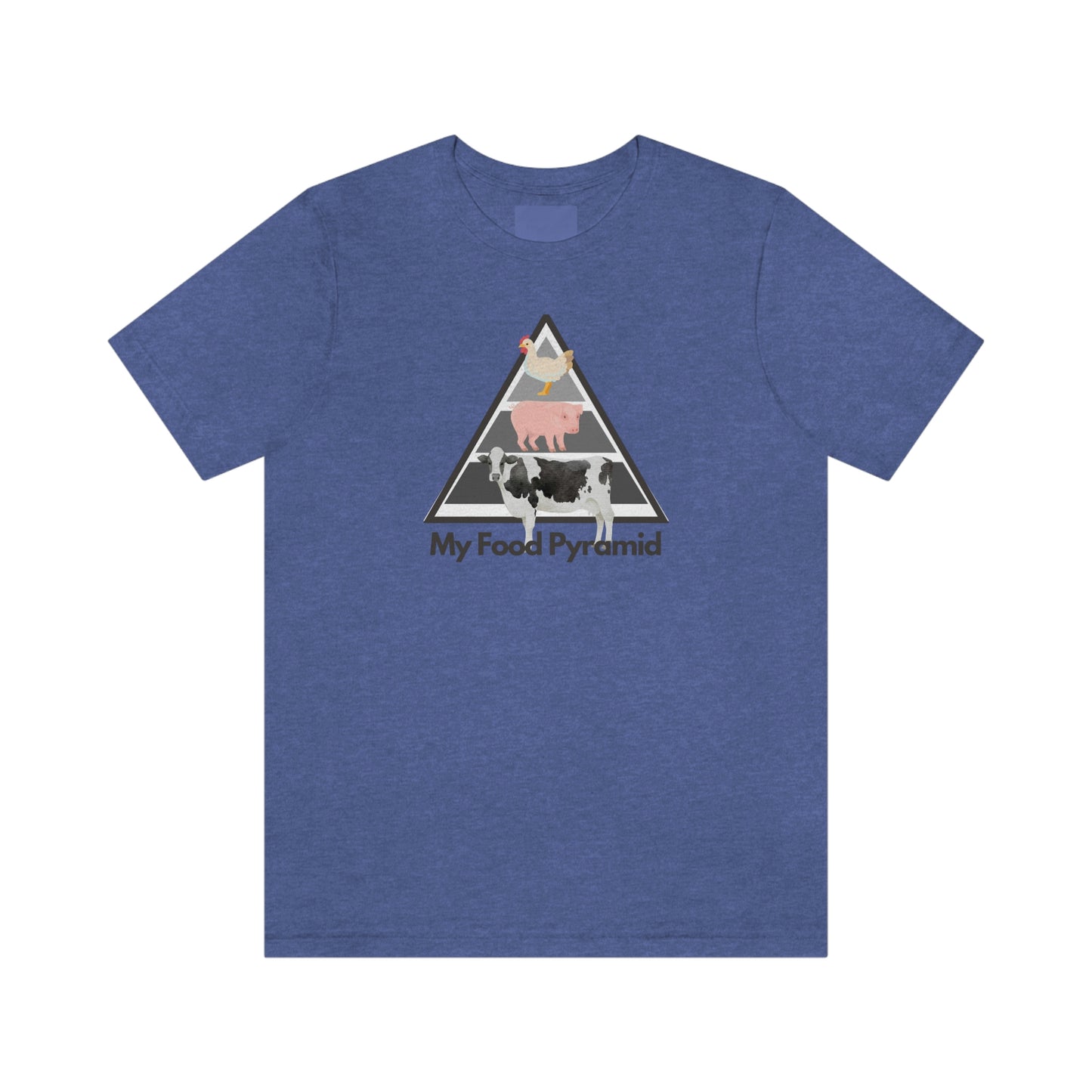 My Food Pyramid - Animal Pyramid - Colored T - on front