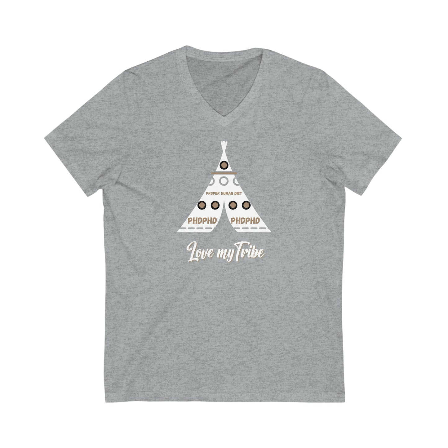 Love My Tribe - Teepee - V Neck - on front