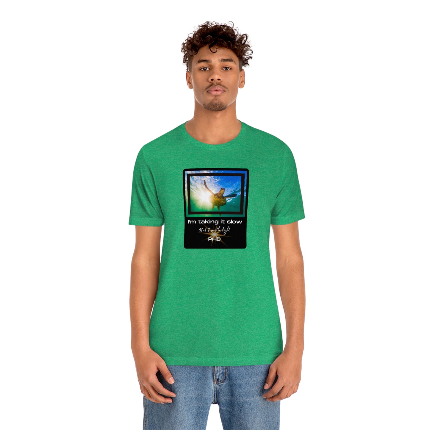 Turtle Swimming - I'm taking it slow - Colored T - on front