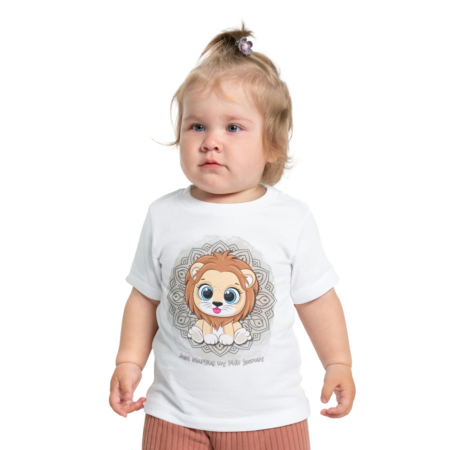 Baby T - Just starting my PHD journey - Colored T - on front