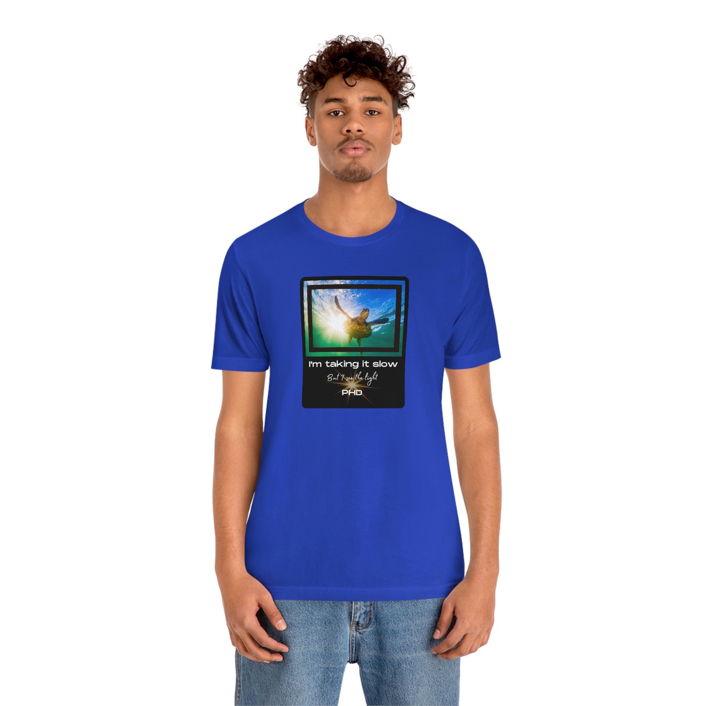 Turtle Swimming - I'm taking it slow - Colored T - on front