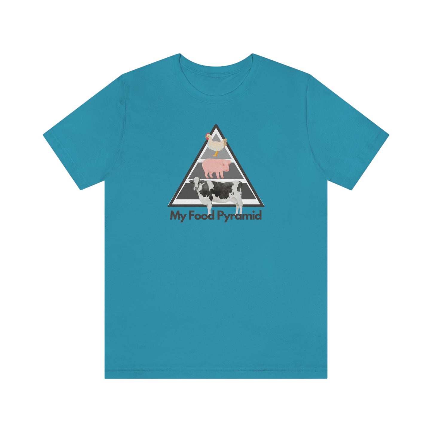 My Food Pyramid - Animal Pyramid - Colored T - on front
