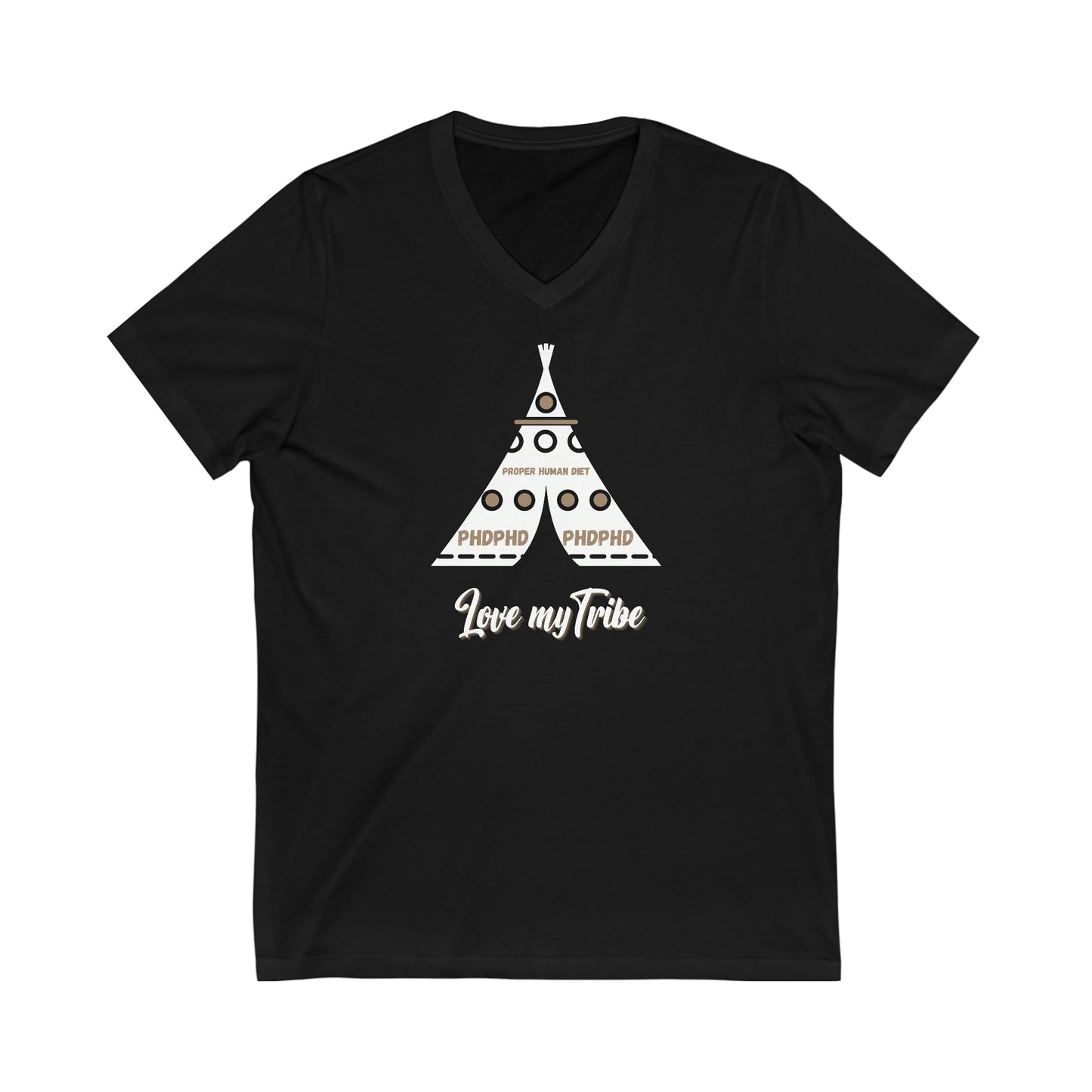 Love My Tribe - Teepee - V Neck - on front