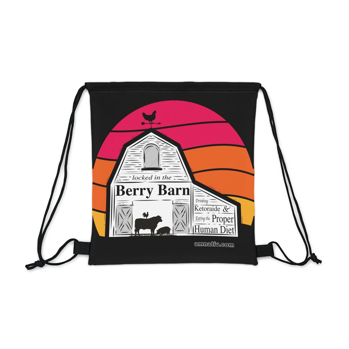 Outdoor Drawstring Bag - Locked in the Berry Barn