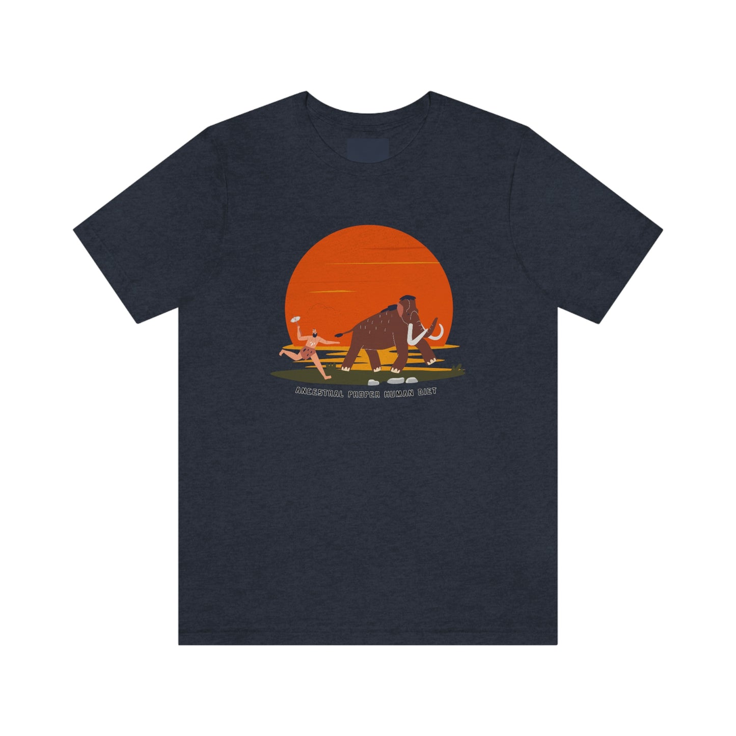 ANCESTRAL PROPER HUMAN DIET - Dark T - on front