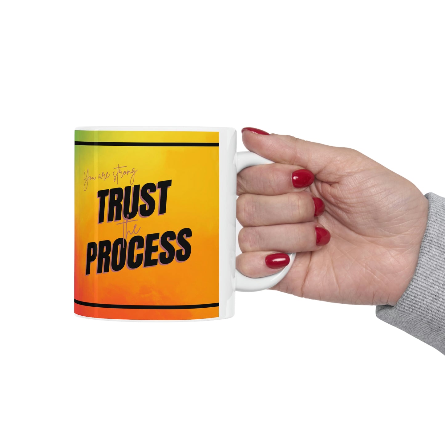 Ceramic Mug 11oz - Proper Human Diet & TRUST the PROCESS