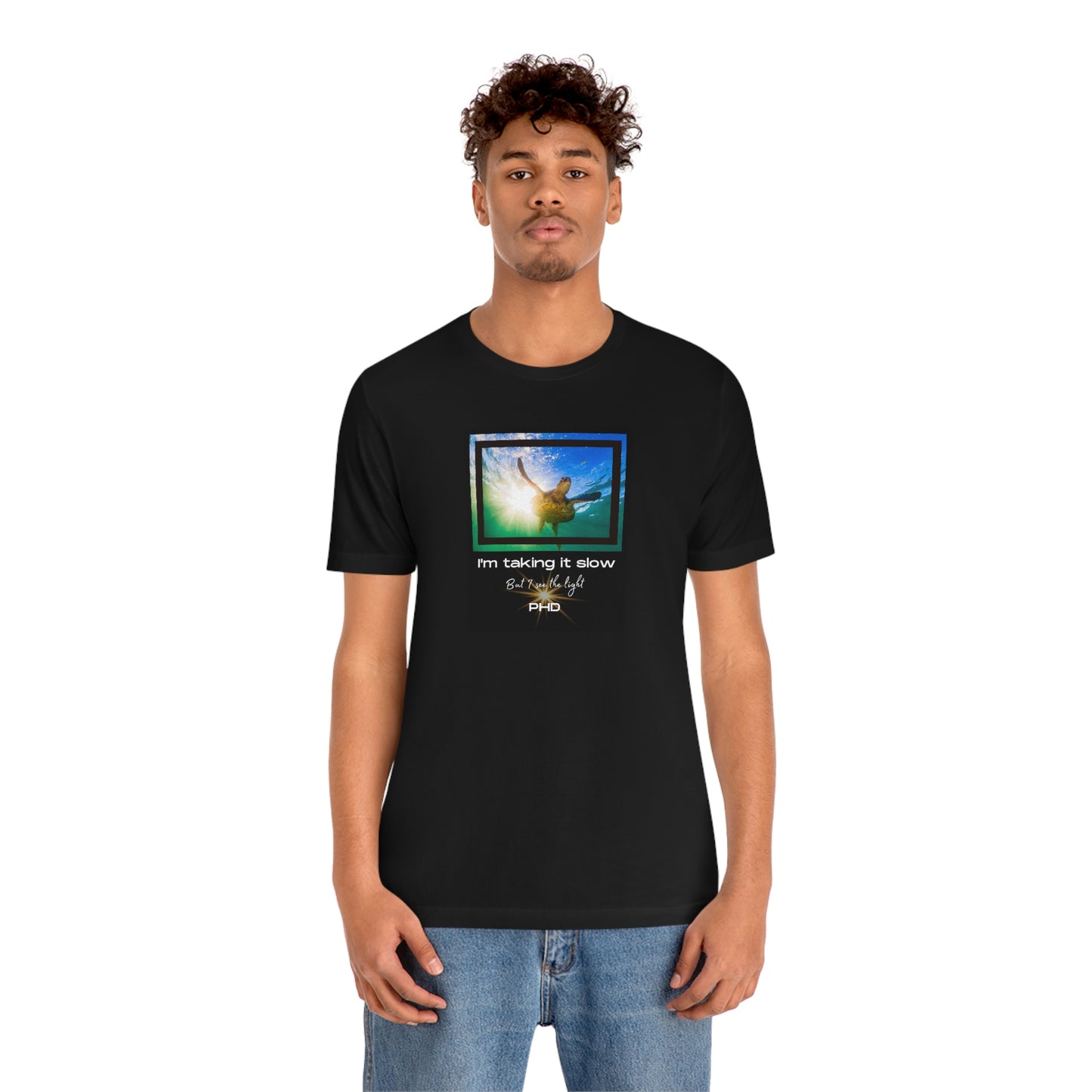Turtle Swimming - I'm taking it slow - Colored T - on front