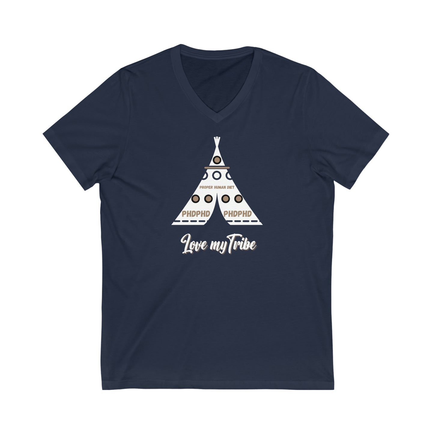 Love My Tribe - Teepee - V Neck - on front