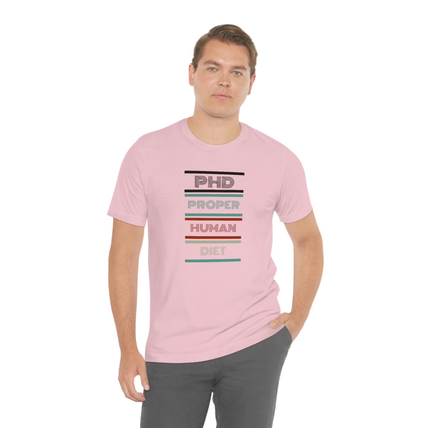 PHD PROPER HUMAN DIET - Light Colored T - on front