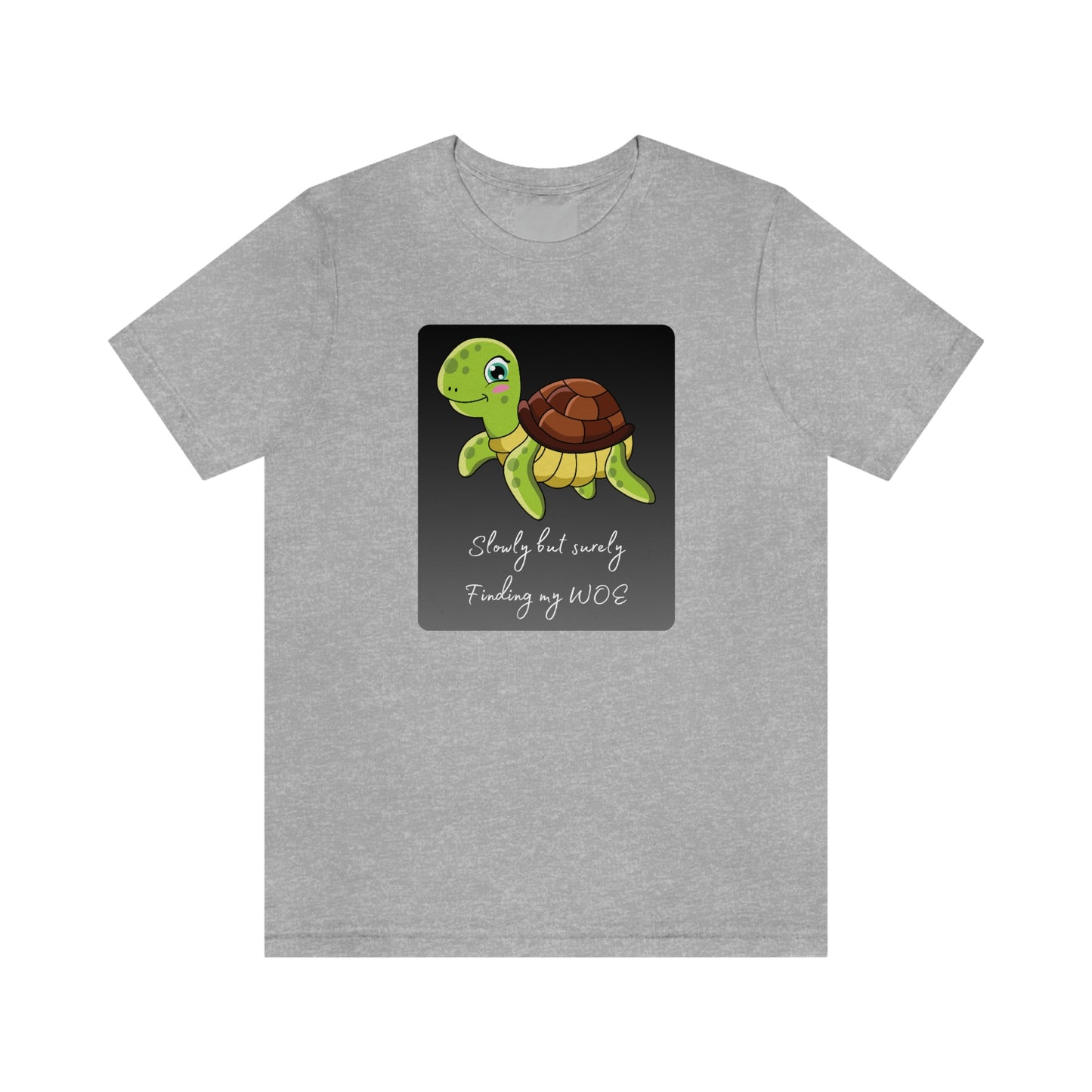 Turtle - Slowly but surely - Dark T - with statement - on front