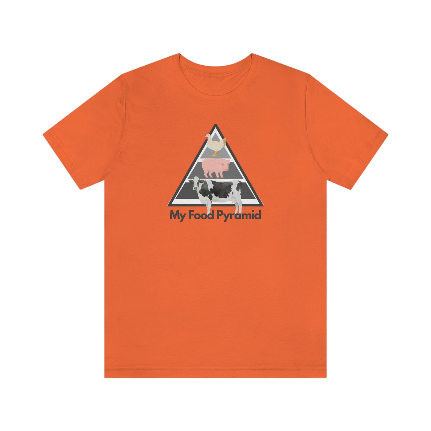 My Food Pyramid - Animal Pyramid - Colored T - on front