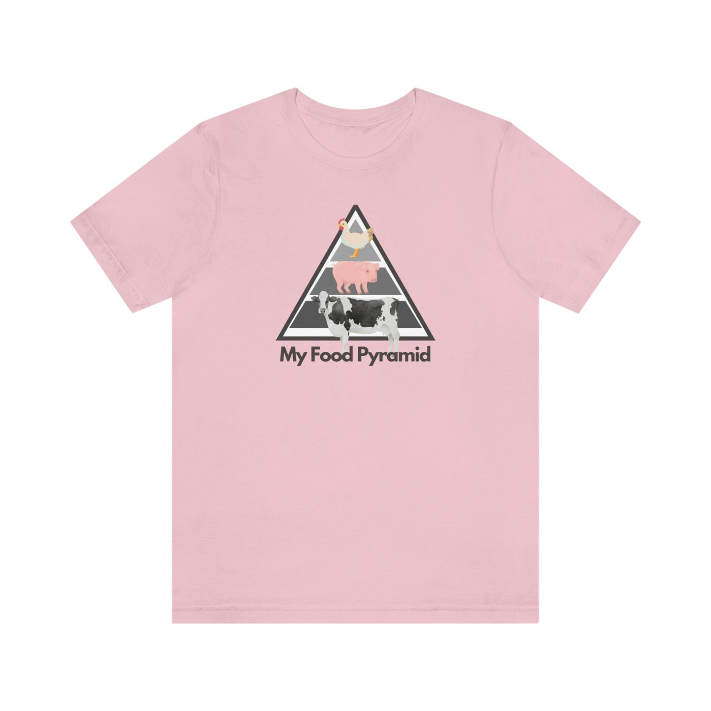 My Food Pyramid - Animal Pyramid - Colored T - on front