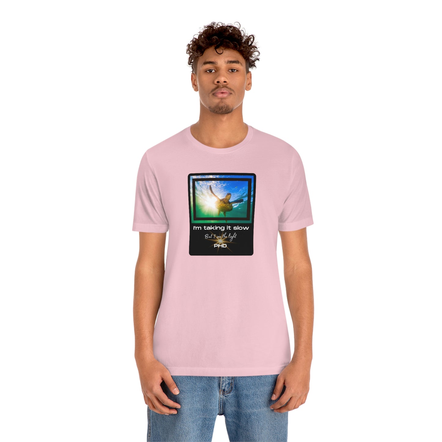 Turtle Swimming - I'm taking it slow - Colored T - on front