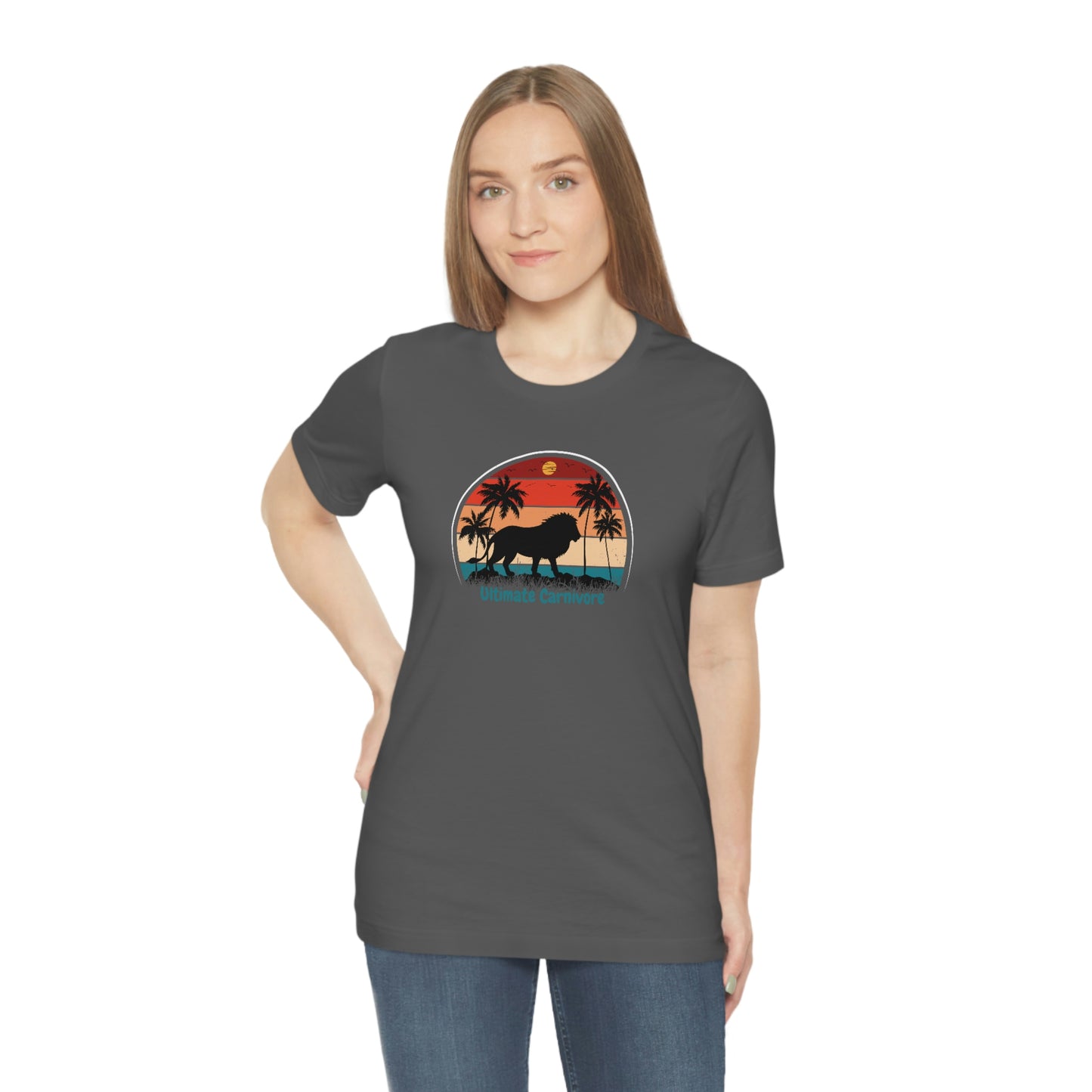 Ultimate Carnivore - Lion Retro Vibe - Dark T - on front