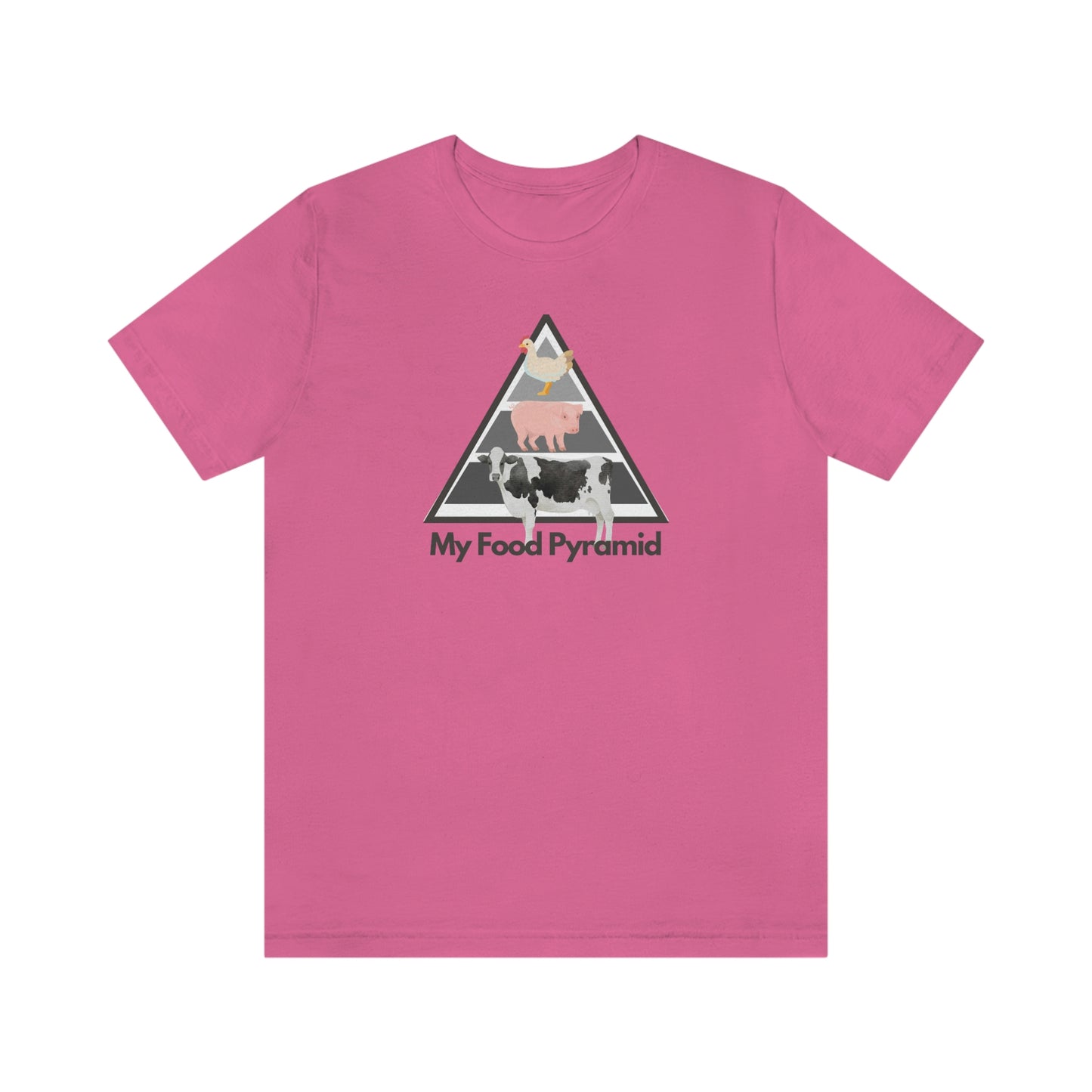 My Food Pyramid - Animal Pyramid - Colored T - on front