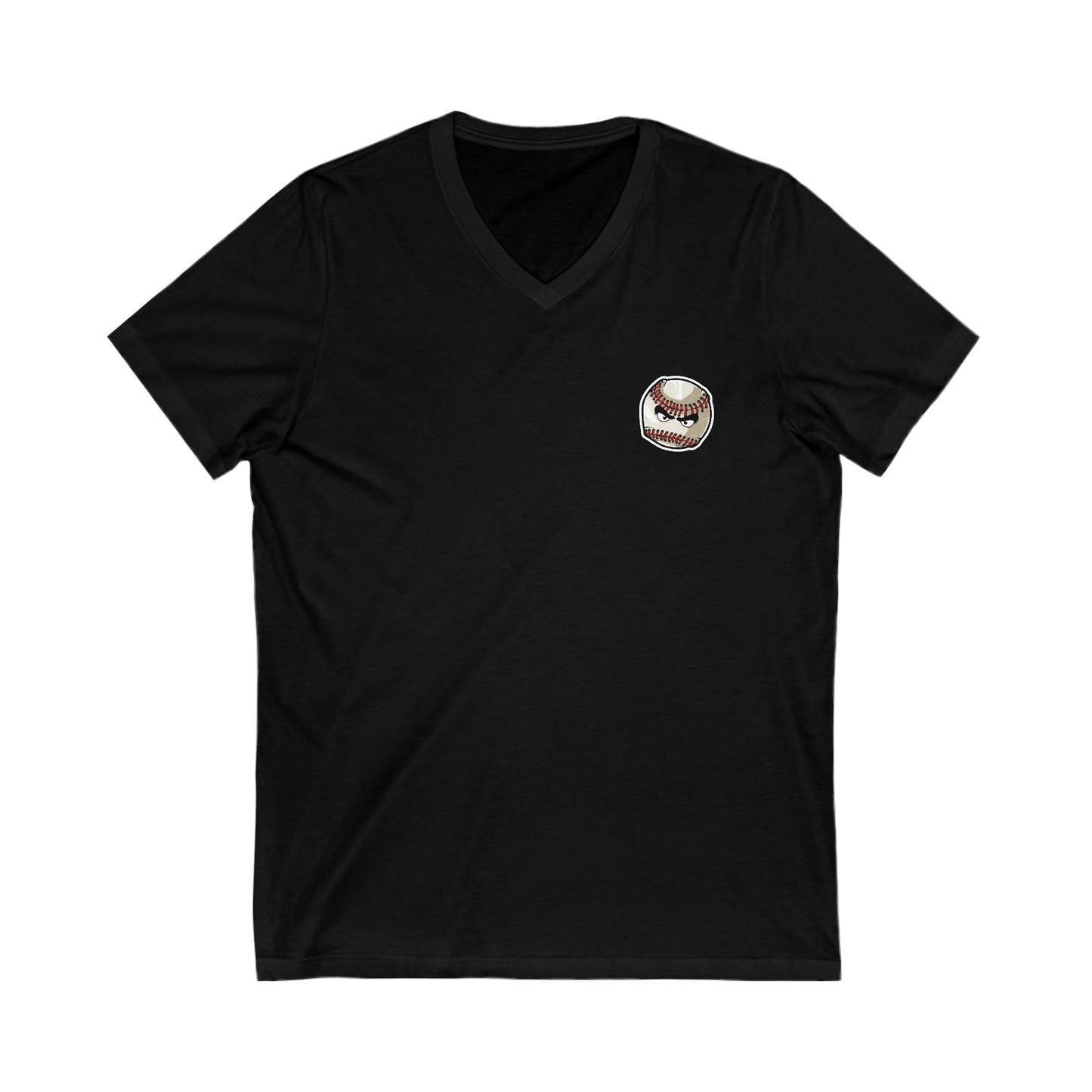 Mean baseball on the front - Baseball mom We yell loudly on the back - Unisex Jersey Short Sleeve V-Neck Tee