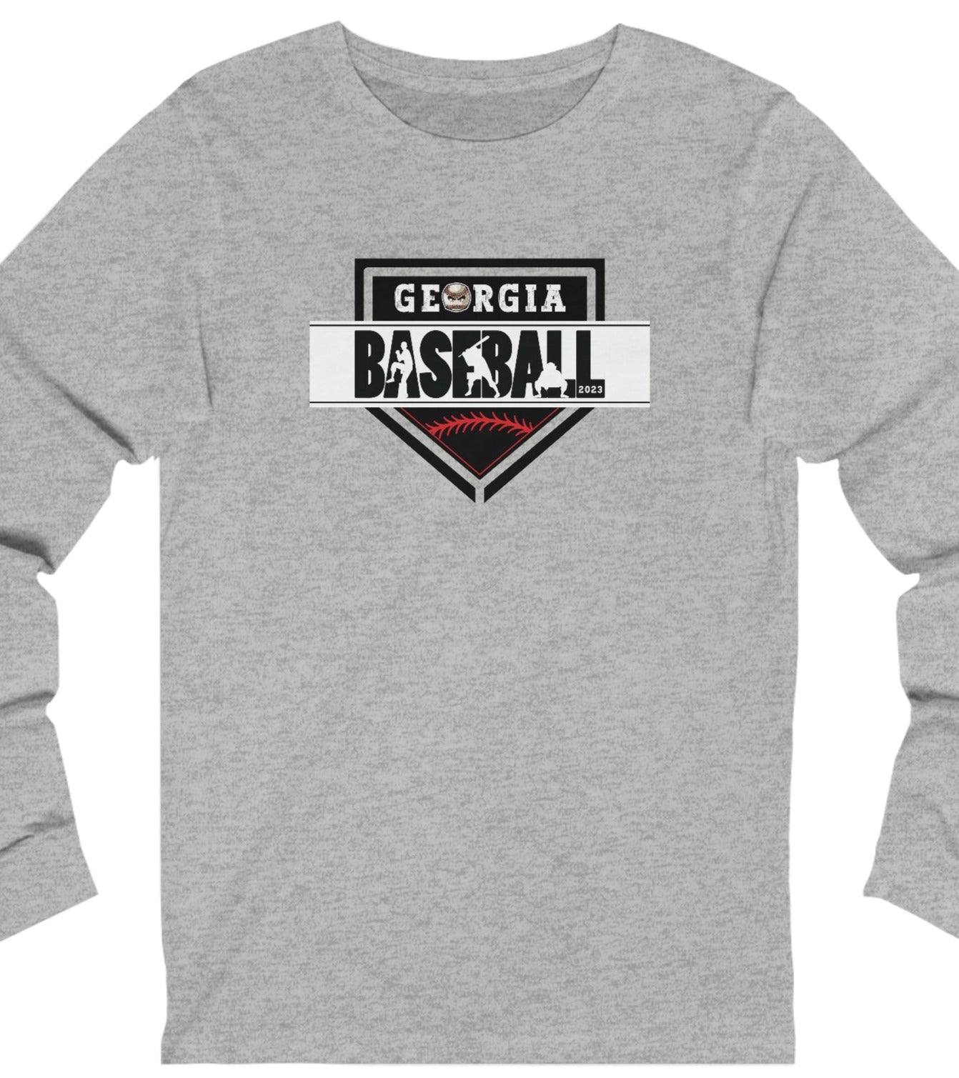 2023 Home Plate on the front - Kooper with U.S. flag and tourney on the back - Unisex Jersey Long Sleeve Tee