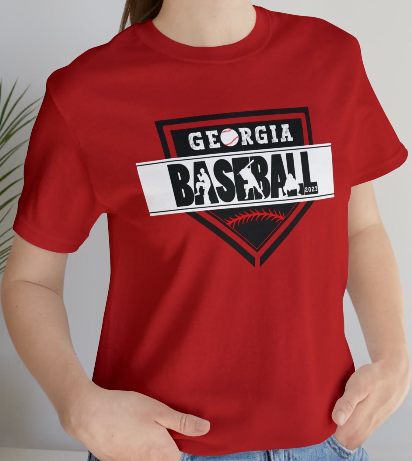 2023 Home Plate on the front - Kooper with U.S. flag and tourney on the back - Unisex Jersey Short Sleeve Tee