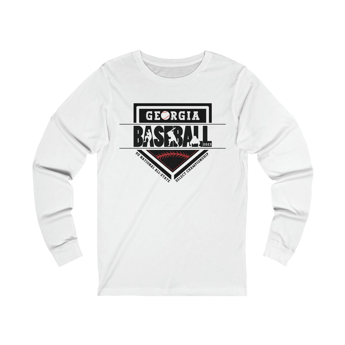 2023 Home Plate with tourney on the front - Kooper on the back - Unisex Jersey Long Sleeve Tee