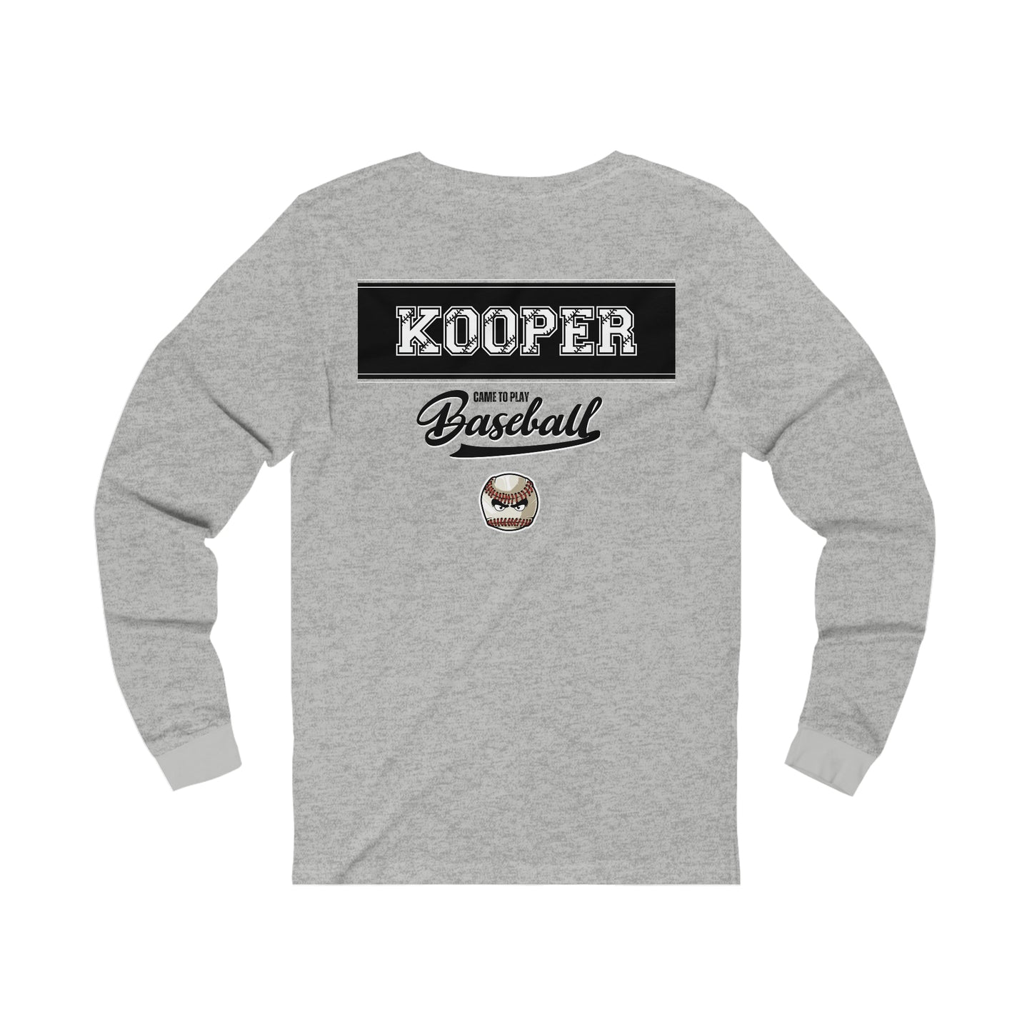 2023 Baseball bats with tourney - Kooper on the back - Unisex Jersey Long Sleeve Tee