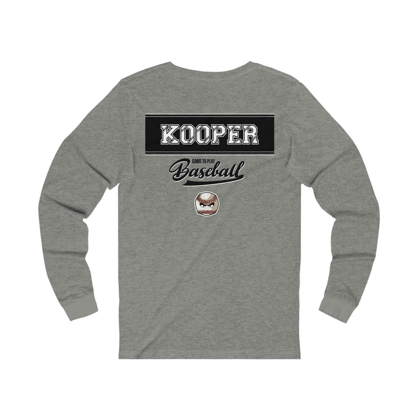 2023 Baseball bats with tourney - Kooper on the back - Unisex Jersey Long Sleeve Tee