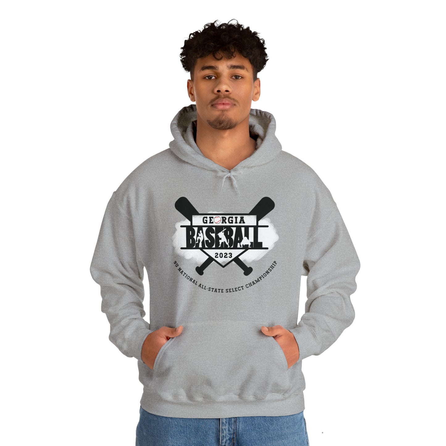 2023 Baseball bats with tourney on the front - Kooper on the back - Unisex Heavy Blend™ Hooded Sweatshirt